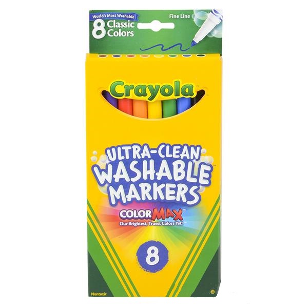 Crayola Fine Line Washable Markers 8pc (case of 24)
