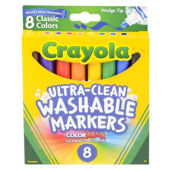 Crayola Wedge Tip Washable Markers 8pc (case of 24)
