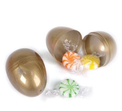 2.5" Gold Hinged Easter Eggs (case of 1000)