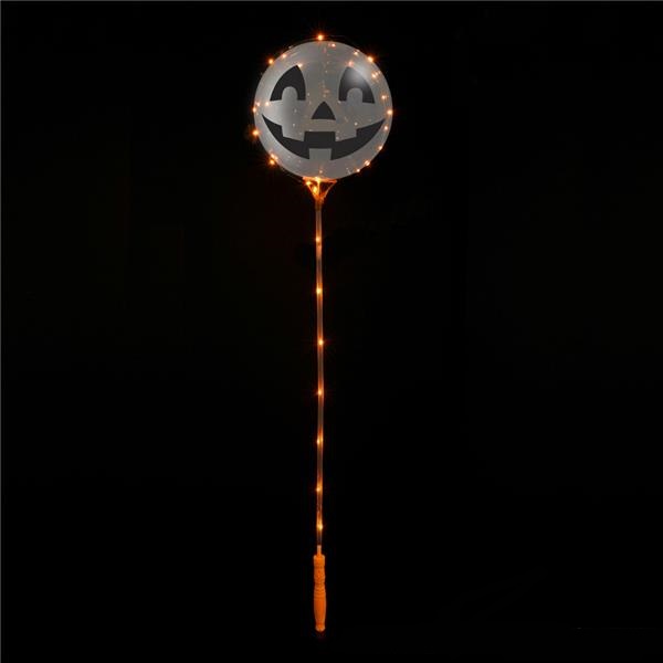 18\" Light up Jack O Lantern Balloon Wand (case of 48)