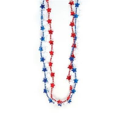 33" Patriotic Star Bead Necklaces (case of 720)
