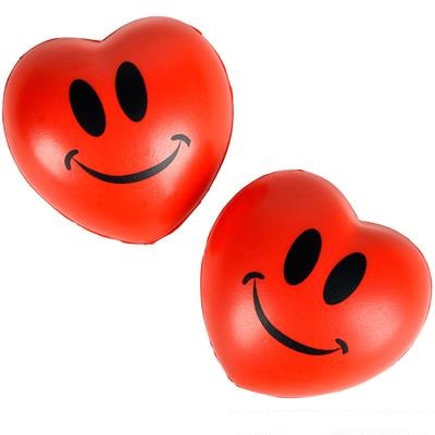 3\" Smiley Face Squeeze Heart (case of 288)
