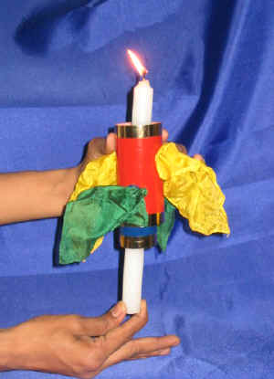 Candle Through Silk Tube Version with Silks