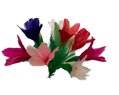Professional Feather Flower Sleeve Bouquet Multi Colored Bouquet