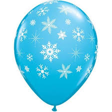 5 Inch Round Snowflake Robbins Egg Blue Balloons 100ct