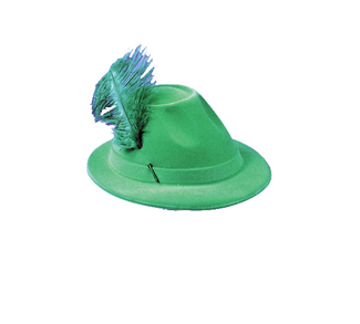 ALPINE HAT (Green with Feather)
