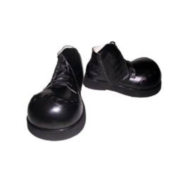 ZYKO Professional Real Leather Clown Shoes Malevo model ZH0010 Black/White 