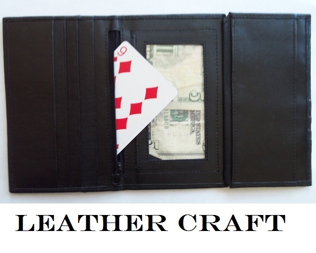 No Palm Tri Fold Wallet by Leathercraft (watch video)