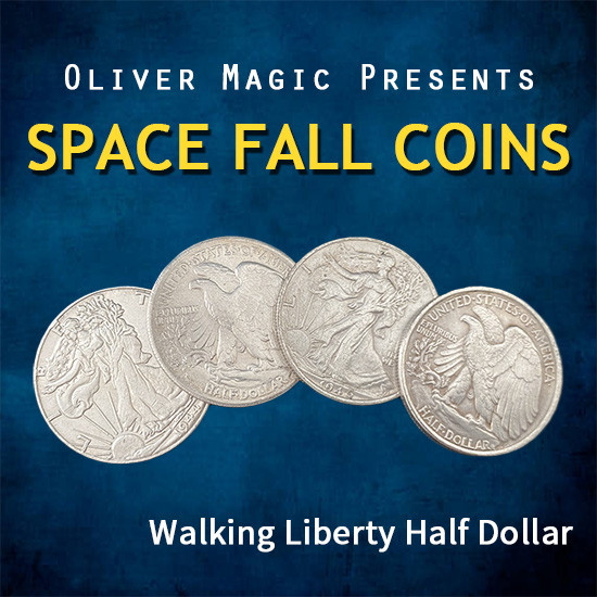 Space Fall Coins Walking Liberty Half Dollar by Oliver Magic (watch video)