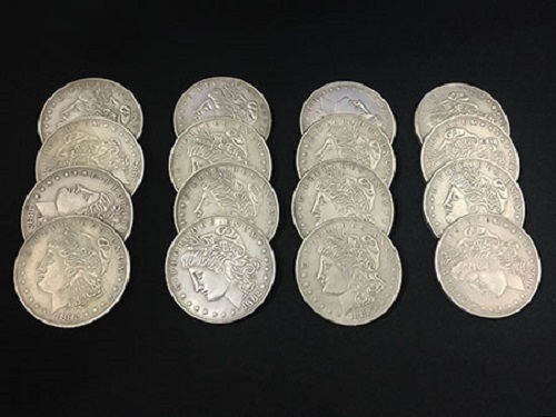10 Coins Palming Morgan Dollar Replica by Shawn Magic 