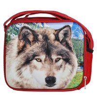 8" 3D Foam Wolf Lunch Bag (case of 24)