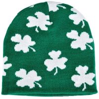 Knit Shamrock Beanie Hat (case of 72)