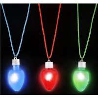 28" Light Up Christmas Bulb Necklace (case of 144)