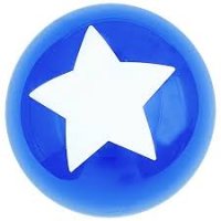 11 inch Round Star Topprint Sapphire Blue Balloons